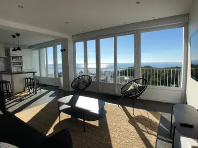 Salle ou équipements de sports de l'établissement Superbe appartement avec une vue mer panoramique