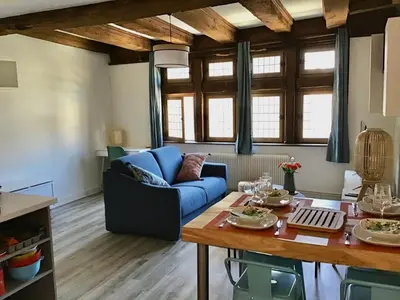 Coin salon dans l'établissement Appartement T2 centre historique de Morlaix