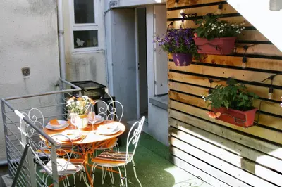 Balcon ou terrasse dans l'établissement Appartement T2 centre historique de Morlaix