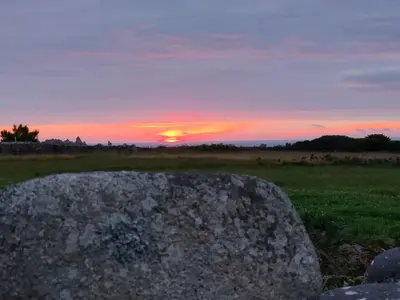 Lever ou coucher de soleil vu de la maison de vacances ou à proximité