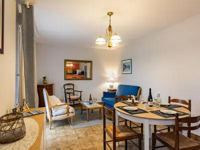 Coin salon dans l'établissement Holiday Home Les Dunes by Interhome