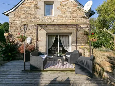 Coin salon dans l'établissement Holiday Home Ti Bonheur by Interhome