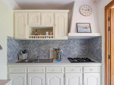 Cuisine ou kitchenette dans l'établissement Studio Les Hortensias by Interhome
