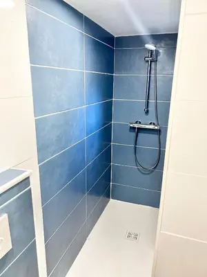 Salle de bains dans l'établissement Appartements meublés Brest Saint Marc