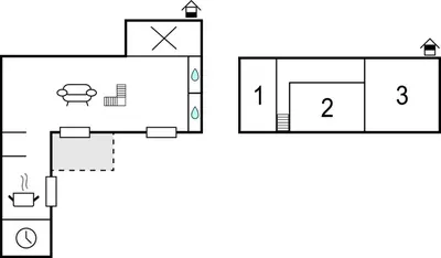 Plan de l'établissement 3 Bedroom Nice Home In Santec