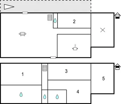 Plan de l'établissement 5 Bedroom Nice Home In Kerlouan