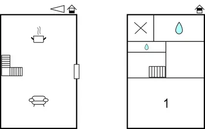 Plan de l'établissement 2 Bedroom Cozy Home In Douarnenez