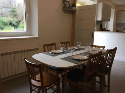 Cuisine ou kitchenette dans l'établissement Chez VICTOR le pêcheur