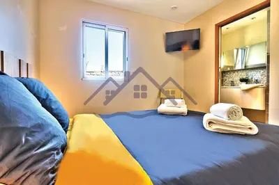 Un ou plusieurs lits dans un hébergement de l'établissement LocaLise - M7 - La petite Ty Awenïg de plain-pied pour 2 personnes au Guilvinec - Tout à pied, plage, port, centre, commerces, marché - Wifi inclus - Linge de lit inclus