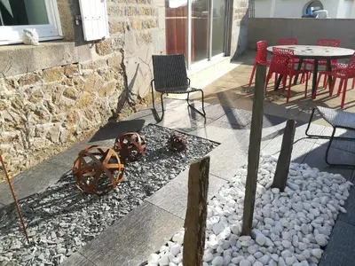 Terrasse ou espace extérieur de l'établissement Cap sur le Sable à Moguériec