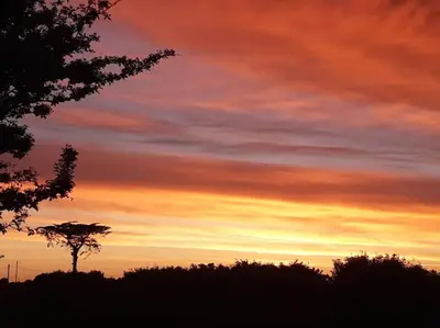 Lever ou coucher de soleil vu de l'appartement ou à proximité