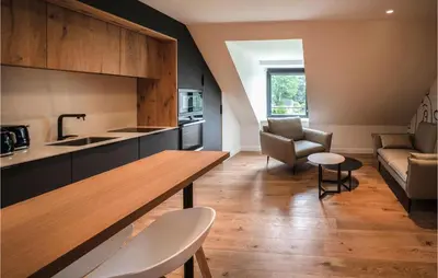 Cuisine ou kitchenette dans l'établissement Lovely Apartment In Concarneau