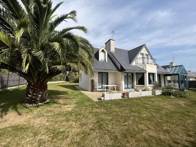 Jardin de l'établissement Maison familiale à Fouesnant avec jardin clos, proche plages et centre-ville - FR-1-481-103