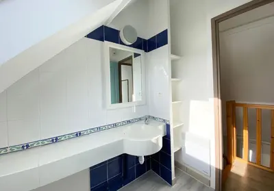Salle de bains dans l'établissement Appartement en duplex front de mer, Cap Coz
