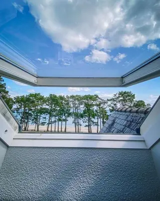 Balcon ou terrasse dans l'établissement Appartement en duplex front de mer, Cap Coz