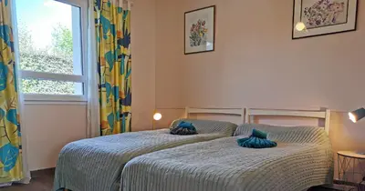 Un ou plusieurs lits dans un hébergement de l'établissement Gîte, Plain-pied, label Gites de France et Clevacances