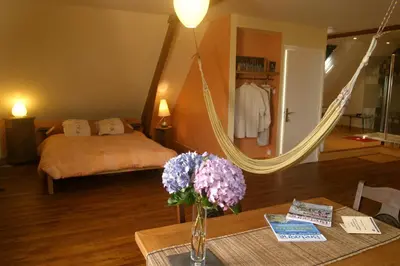 Un ou plusieurs lits dans un hébergement de l'établissement Loargann Chambres d'hôtes