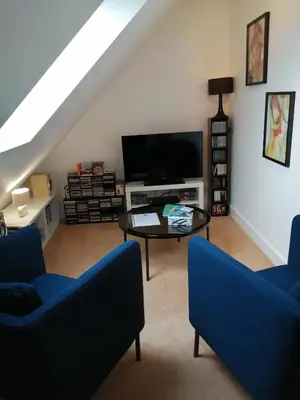 Télévision ou salle de divertissement dans l'établissement CHAMBRE D'HOTES KER BEL LEUR