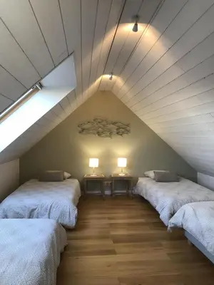 Un ou plusieurs lits dans un hébergement de l'établissement Dernier Ecolodge avant NewYork