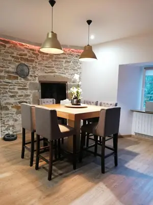 Télévision ou salle de divertissement dans l'établissement Moulin de brezal à 20 minute de la mer