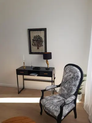 Coin salon dans l'établissement Brest : Beau T1 en centre ville
