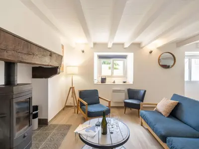 Coin salon dans l'établissement Holiday Home Ty Bihan by Interhome