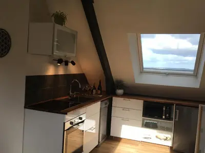 Cuisine ou kitchenette dans l'établissement Sur les hauteurs de Locronan
