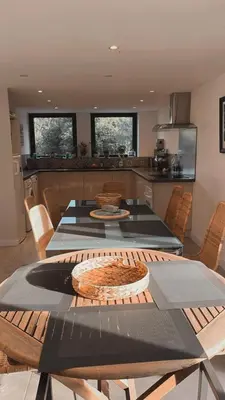 Coin salon dans l'établissement Grande maison familiale, Concarneau