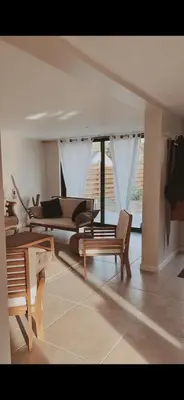 Coin salon dans l'établissement Grande maison familiale, Concarneau