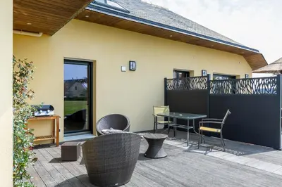 Balcon ou terrasse dans l'établissement Le Phare de Trézien - Proche plage