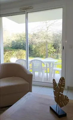 Balcon ou terrasse dans l'établissement Location appartement meublé bord de mer