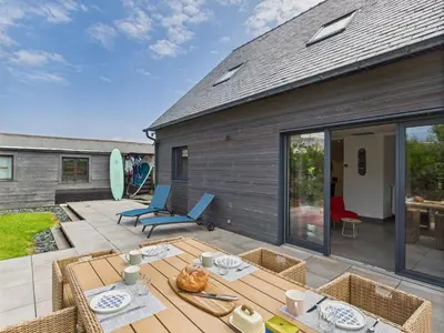 Coin salon dans l'établissement Charmante maison pour 5 au coeur de Penmarch
