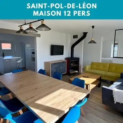 Saint-Pol family house garden fully equipped 12 people