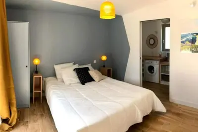 Un ou plusieurs lits dans un hébergement de l'établissement Nouveau ! La cabine du bout du monde - Le Portzic : votre maison de vacances de haut standing - PL6