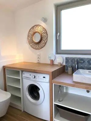 Salle de bains dans l'établissement Nouveau ! La cabine du bout du monde - Le Portzic : votre maison de vacances de haut standing - PL6