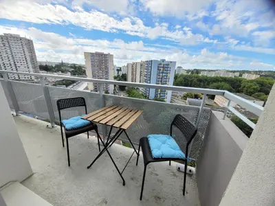 Balcon ou terrasse dans l'établissement Appartement T5 proche tramway