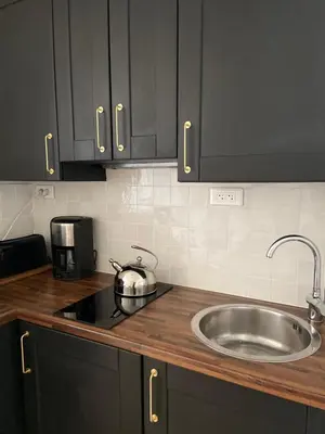 Cuisine ou kitchenette dans l'établissement Le KEMPER - Cœur de ville
