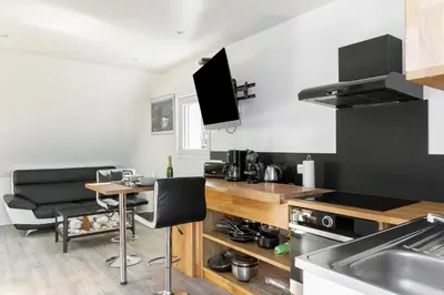 Cuisine ou kitchenette dans l'établissement Le Sémaphore de Trézien