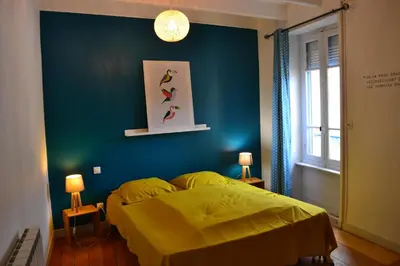 Un ou plusieurs lits dans un hébergement de l'établissement Ker Melen I Hyper centre et jardin