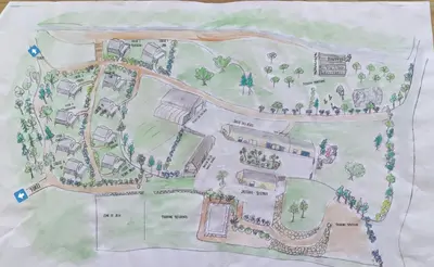 Plan de l'établissement Le Jardin Saint Germain Lodges and Events