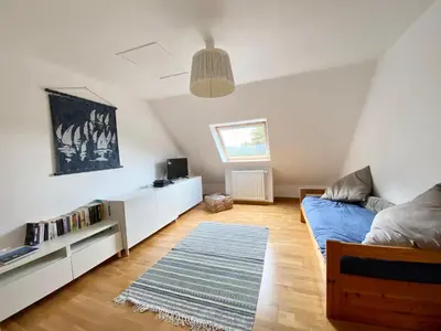Un ou plusieurs lits dans un hébergement de l'établissement Magnifique maison avec piscine à Beg Meil
