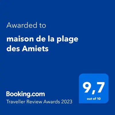 Certificat, récompense, panneau ou autre document affiché dans l'établissement maison de la plage des Amiets