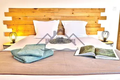 Un ou plusieurs lits dans un hébergement de l'établissement LocaLise - M68 - An Aod Melen - Maison neuve à 50m de la plage et à quelques pas du centre et des plages - Draps inclus - Wifi inclus