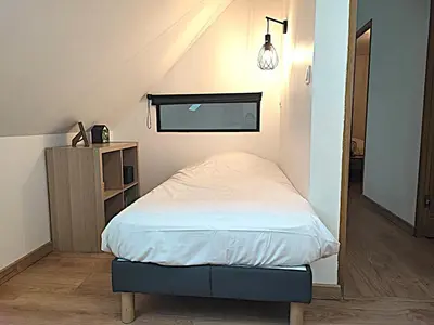 Un ou plusieurs lits dans un hébergement de l'établissement LocaLise - M68 - An Aod Melen - Maison neuve à 50m de la plage et à quelques pas du centre et des plages - Draps inclus - Wifi inclus