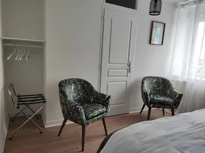 Un ou plusieurs lits dans un hébergement de l'établissement Chambres d'Hôtes 