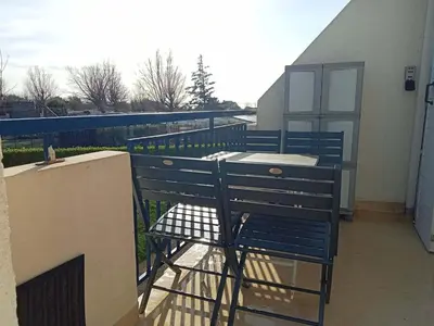 Balcon ou terrasse dans l'établissement Glazik - Appartement à 5 min de la plage