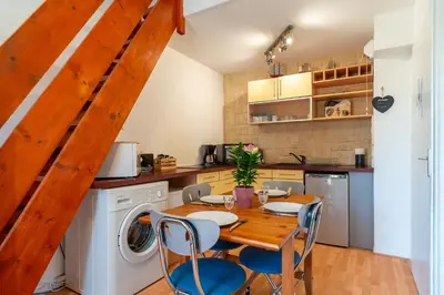 Cuisine ou kitchenette dans l'établissement Glazik - Appartement à 5 min de la plage
