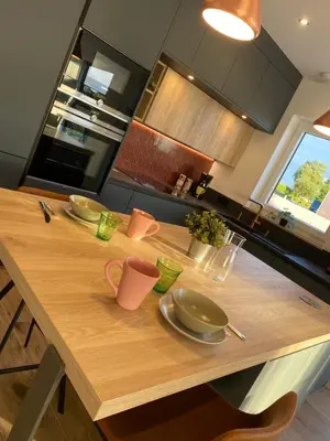 Cuisine ou kitchenette dans l'établissement Ker Melen