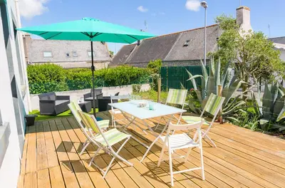 Jardin de l'établissement Vacances pour 8 aux portes du Guilvinec
