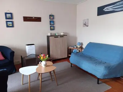 Coin salon dans l'établissement MAISON AVEC JARDIN PROCHE MER